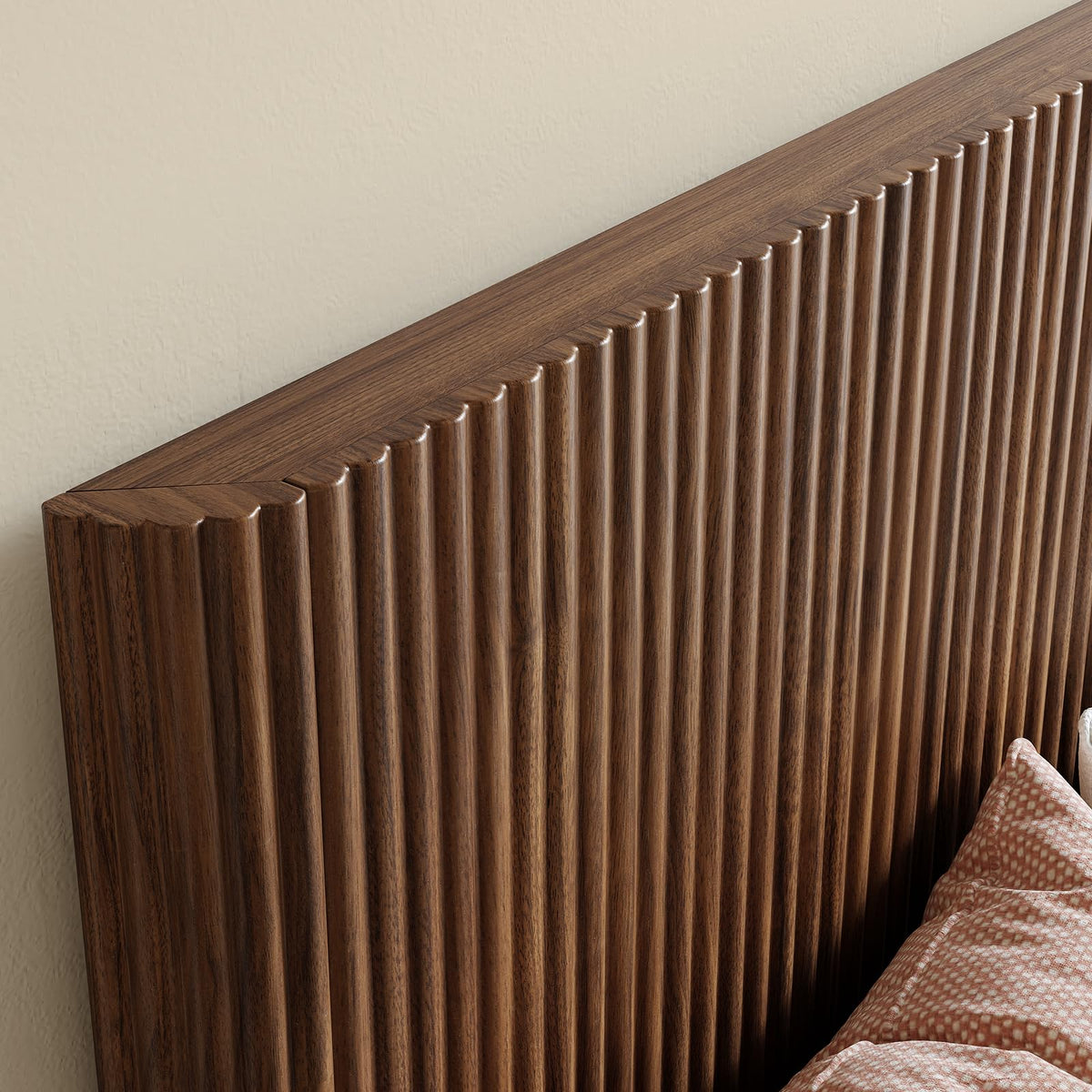 Walnut Queen Bed Frame with Headboard