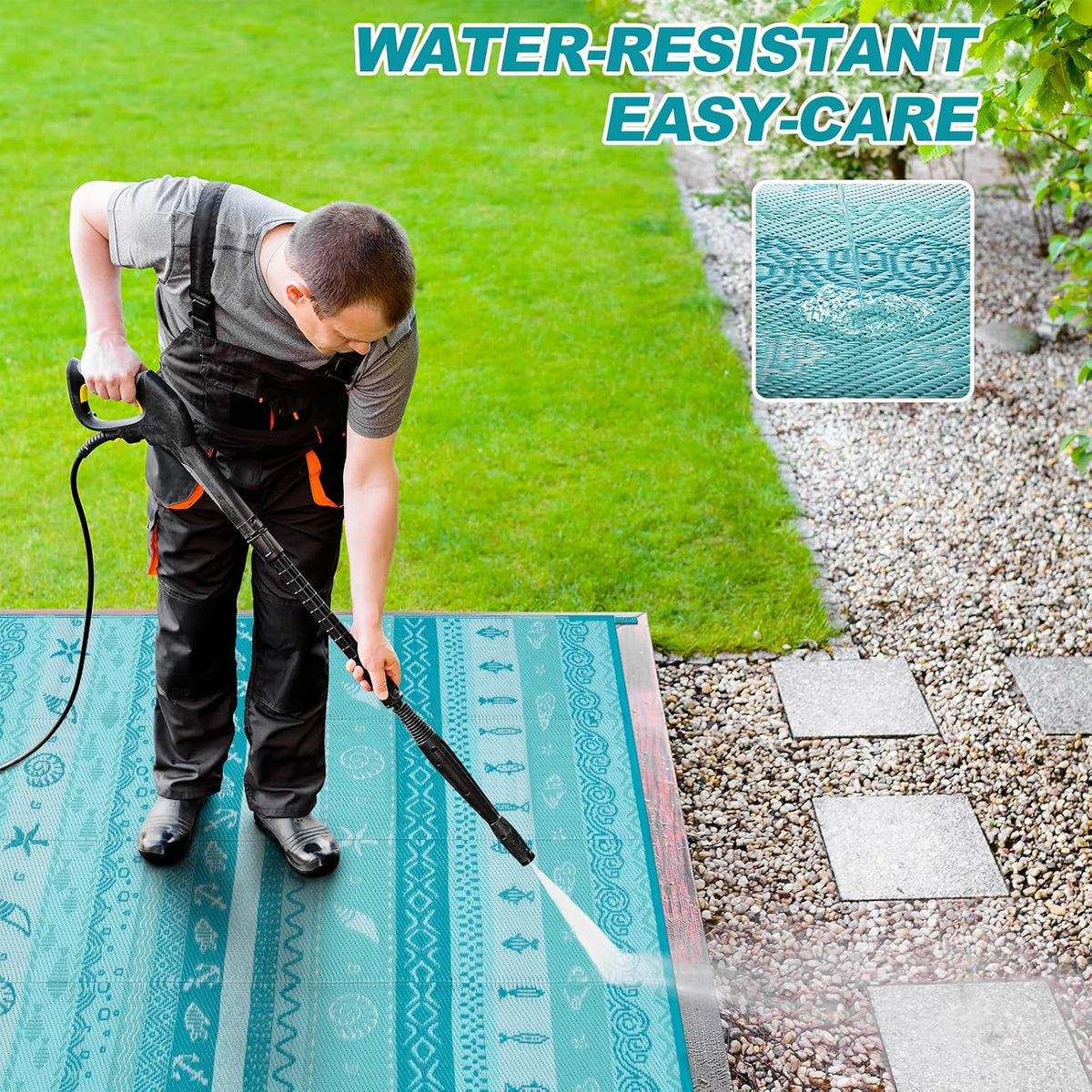Outdoor Plastic Straw Rug, Waterproof Outdoor Rugs