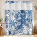 Modern Abstract Mandala Floral Bathroom Shower Curtain Sets, 71x74