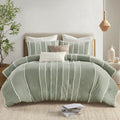 Comforter Set Boho Comforters Stripes, Clipped Jacquard, Cotton Comforter for Bed, All Season Poly
