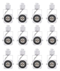 [12 Pack] H Type Track Lighting Heads to Gu10 Base Socket Light Direction Adjustable,Square,White