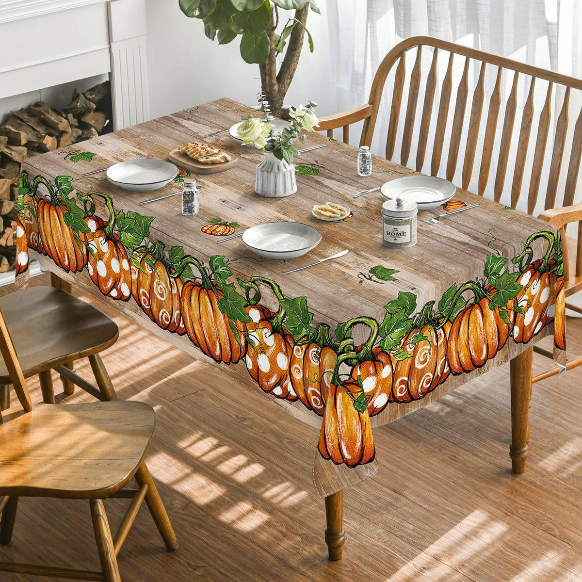 Fall Tablecloth 60 x 140 Inch Rectangular Thanksgiving