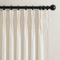 Curtains Blackout Pinch Pleat Linen Drapes for Living/Bedroom 2 Panels, Two Layers Noise Reducing