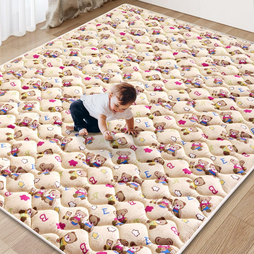 Play Mat - 79" X 71",Premium Thicker Foam One-Piece Machine Washable, Extra Large Anti-Slip Soft Cushioning Foam
