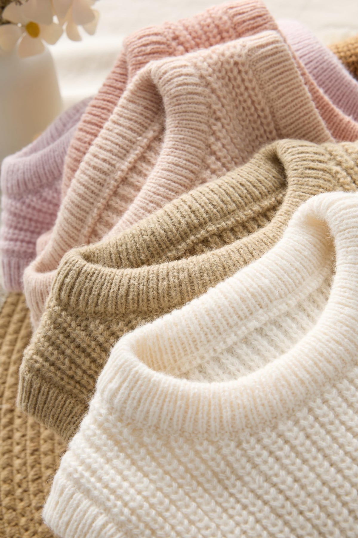 Knit Baby Boys Girls Sweaters Sleeveless Sweater Vest Crewneck Sweatshirts Brown