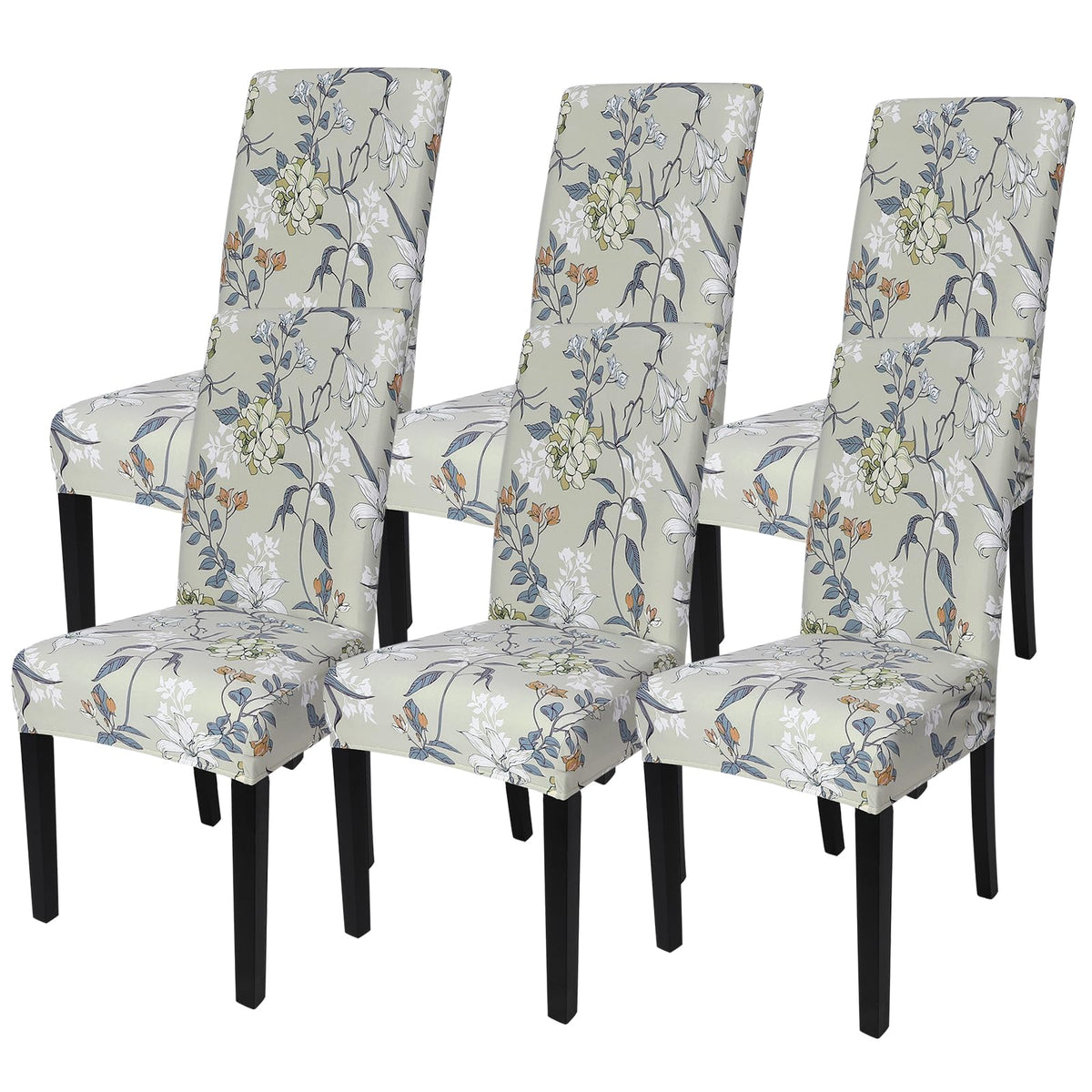 Printed Dining Room Chair Covers 6 Pack Stretch Kitchen Chair Cover