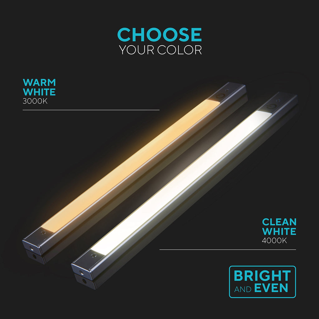 48 inch Under Cabinet Lighting LED Lamps Closet, LED Counter Light with Plug in Hardwired LED Lighting