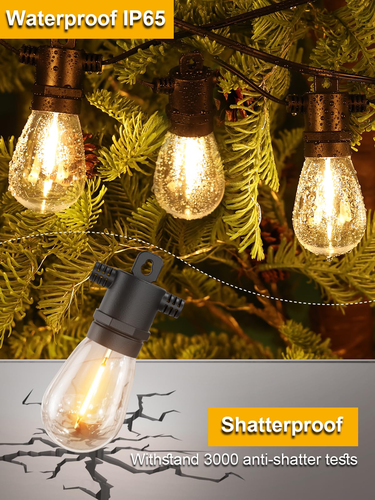 200 FT Outdoor String Lights, Patio Lights for Outside Waterproof