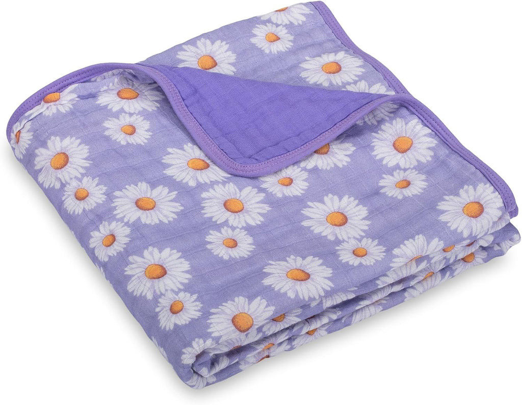 Muslin Baby Blanket, 100% Organic Cotton, Soft Baby Girl Blanket