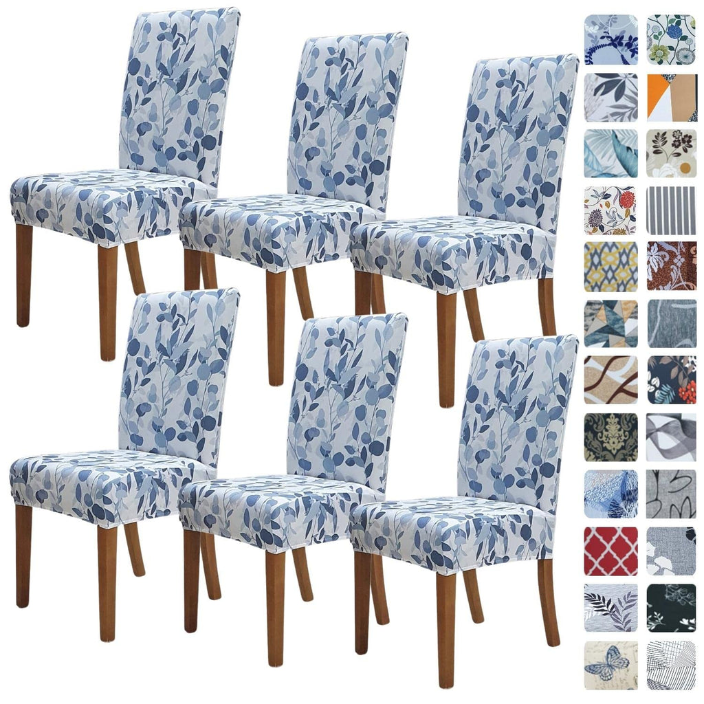 Chair Covers 6 Pack, Stretch Dining Chair Cover, Washable Spandex Kitchen Parsons Chair Slipcovers, Removable Seat