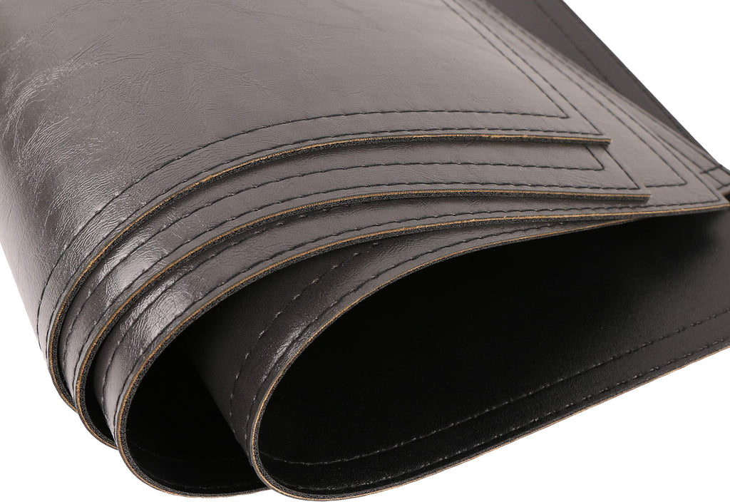 Waterproof PU Placemats, Faux Leather Dinging Table Mat, Set of 6, Easy to Wipe Off Scrub Vinyl Mat, Heat & Stain