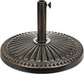 40lb Patio Umbrella Base - No Filler Required Heavy Duty Outdoor Umbrella Base Stand Pool, Balcony, Beach, Bronze