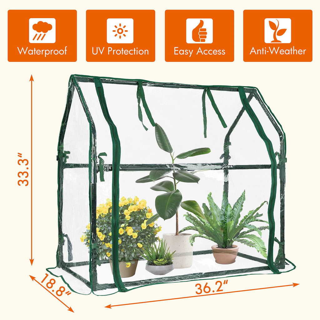 Mini Greenhouse 36.2"(L) x18.9"(W) x33.3"(H)