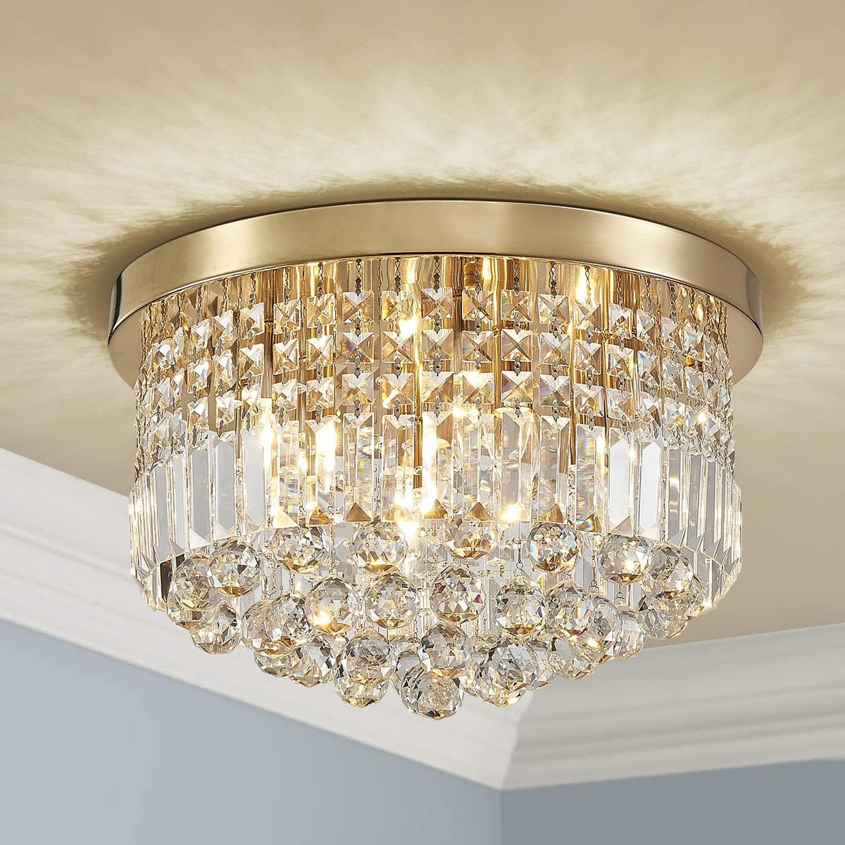 Modern K9 Crystal Raindrop Chandelier for Dining Rooms, Bedrooms and Entries