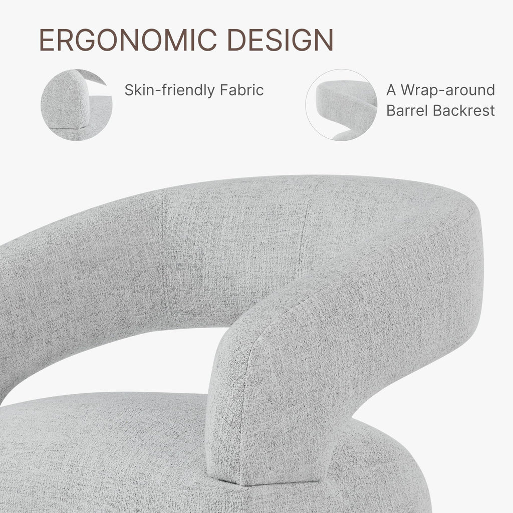 Upholstered Set of 2 with Casters, Light Gray