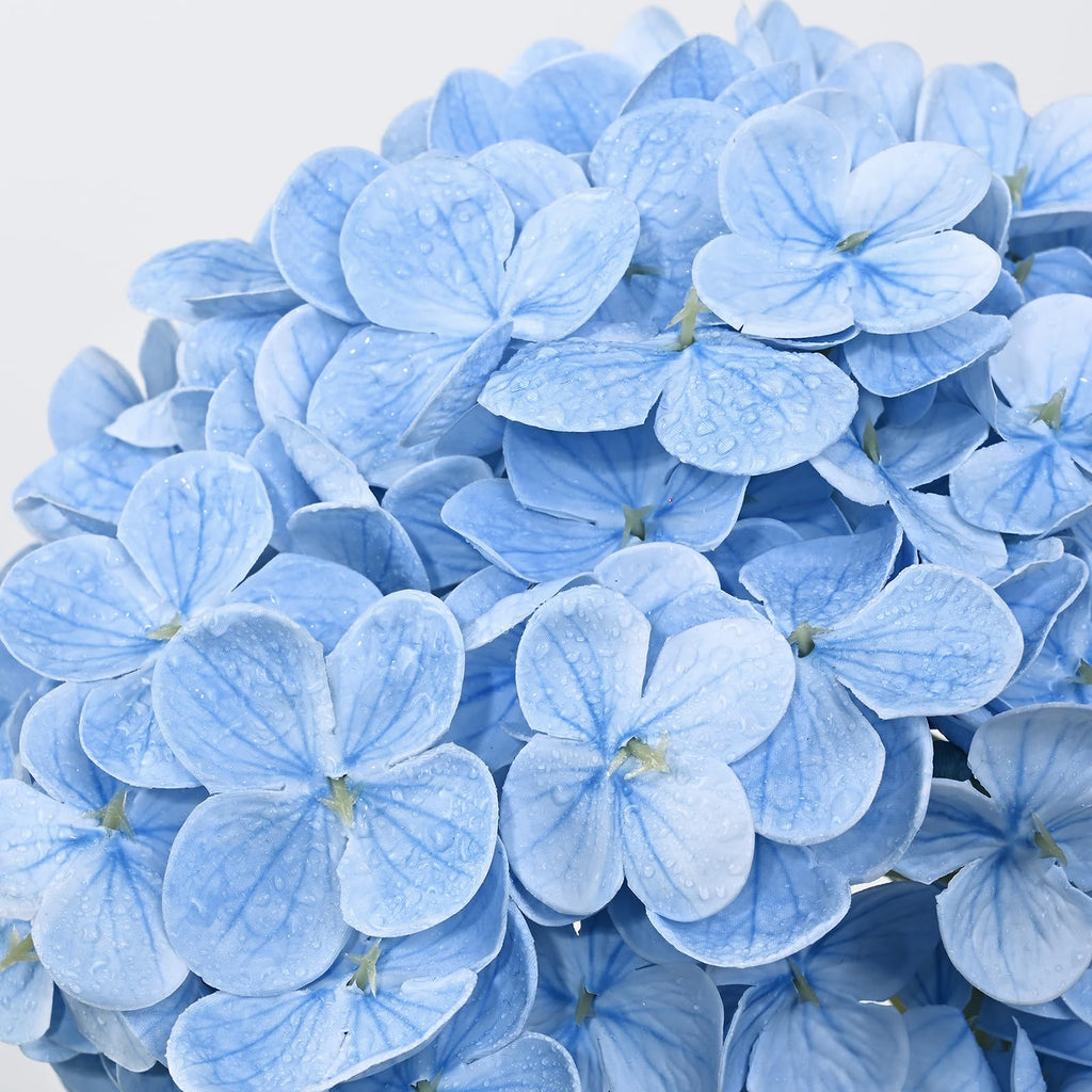 4 Pcs Real Touch Hydrangea Artificial, Blue