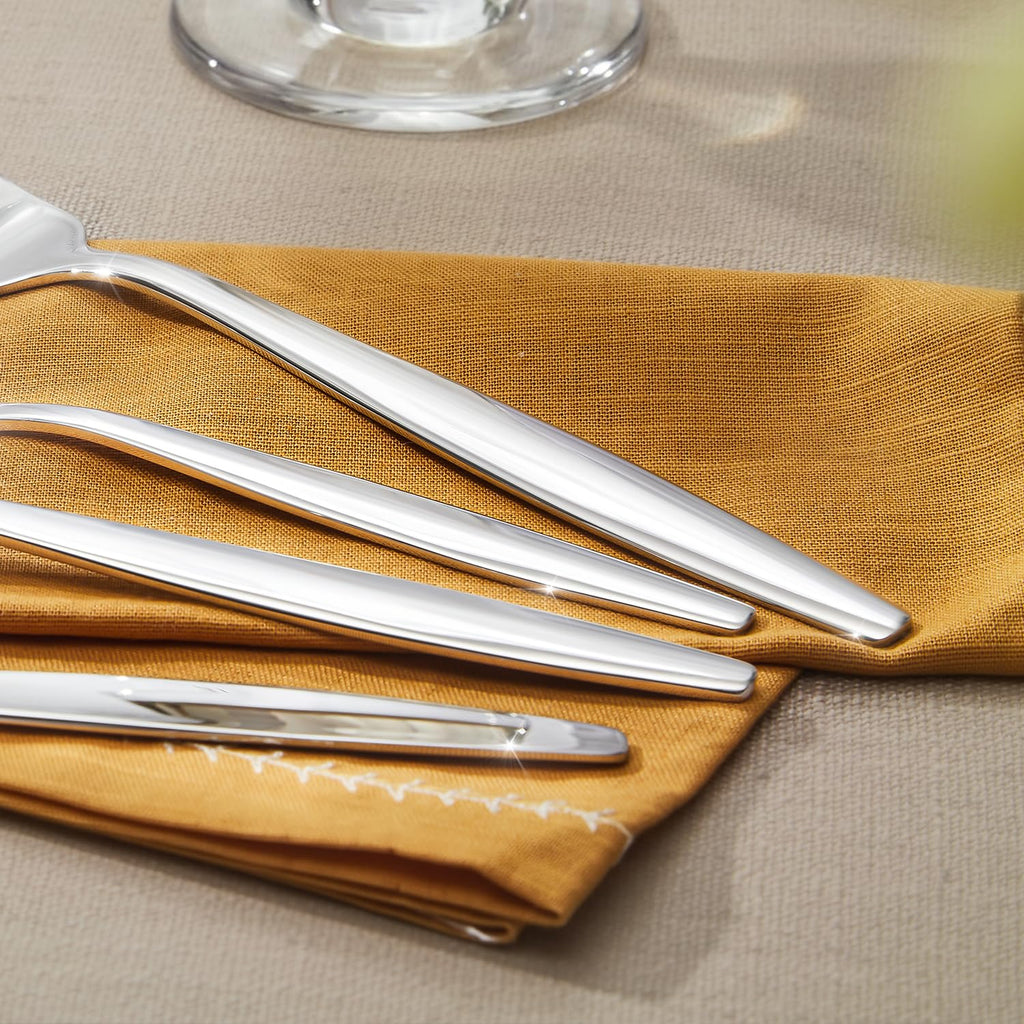 Silverware Set, Premium Stainless Steel Flatware Set (Silver, 10-Piece)
