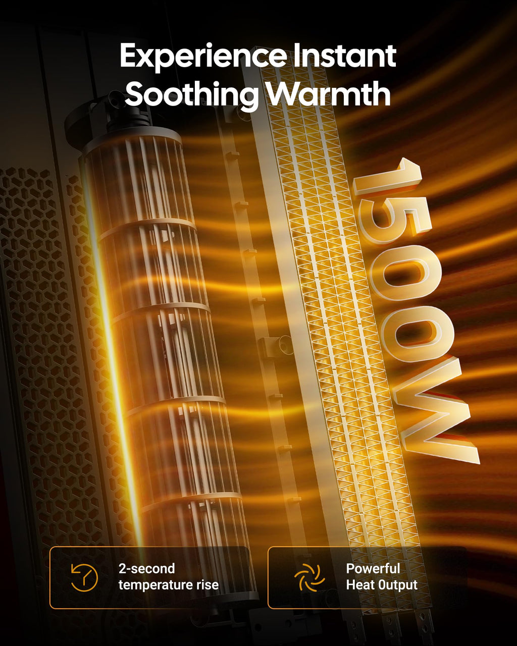 Space Heater, 32" Electric Heaters for Indoor Use with Remote