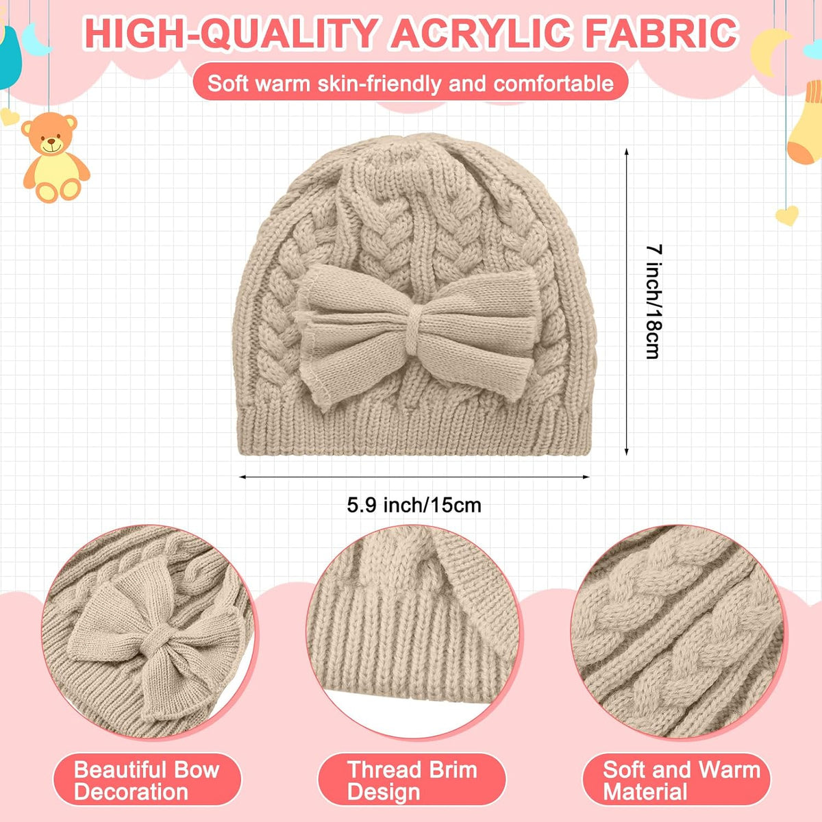 3 Set Toddler Hat Glove Set