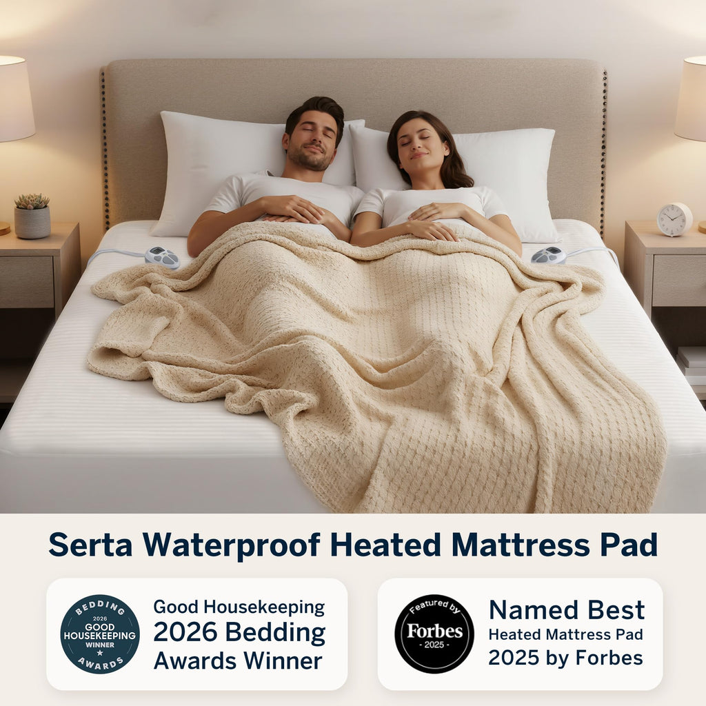 Waterproof Heated Mattress Pad - Electric Bed Warmer With 10 Heat Settings Controller, Auto Shut Off Timer, Deep All