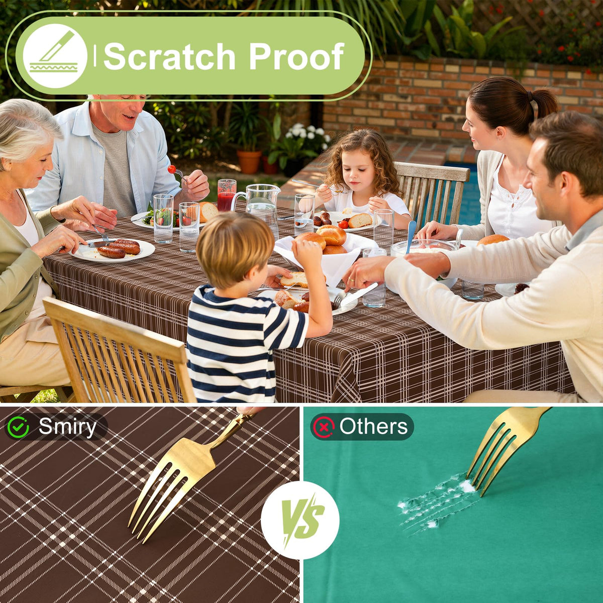 Fall Tablecloth, Vinyl Tablecloths with Flannel Backing, 60"x84"