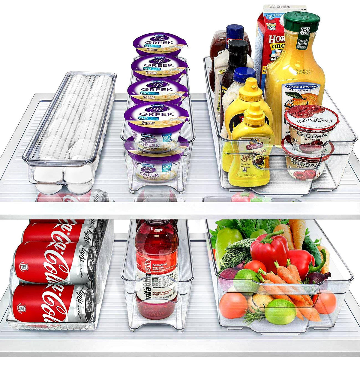 Fridge Organizers and Storage Bins for Pantry & Fridge (6 Piece Set)