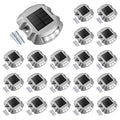 Solar Deck Driveway Dock Lights, Solar Pathway Lights, White 20 Pack