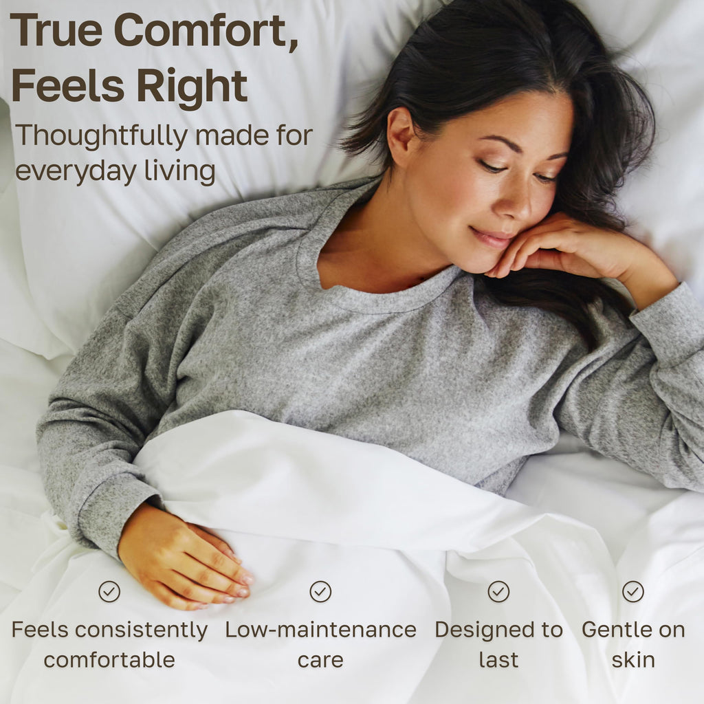 800 Thread Count Sheets, 5 Pcs Set, White