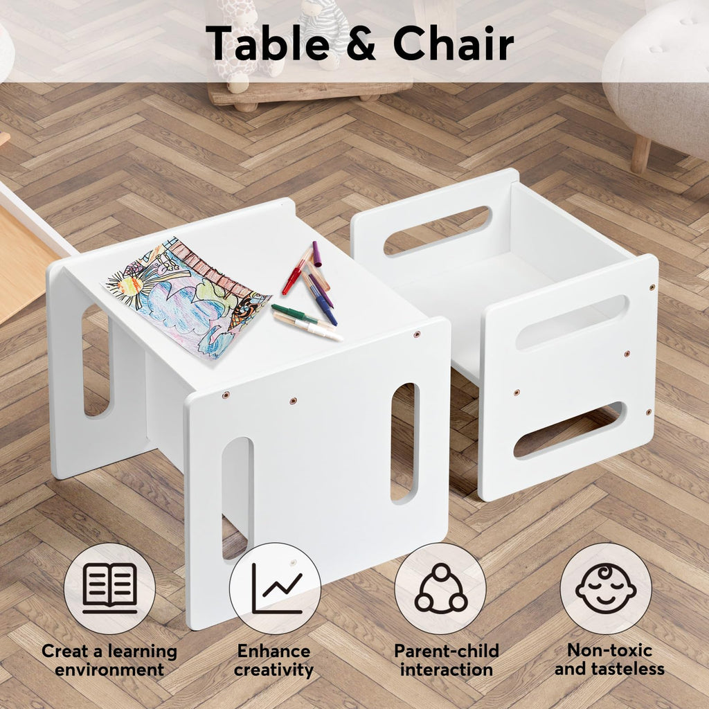 Montessori Weaning Table and Chair Set for 1-3 Year Old Kids