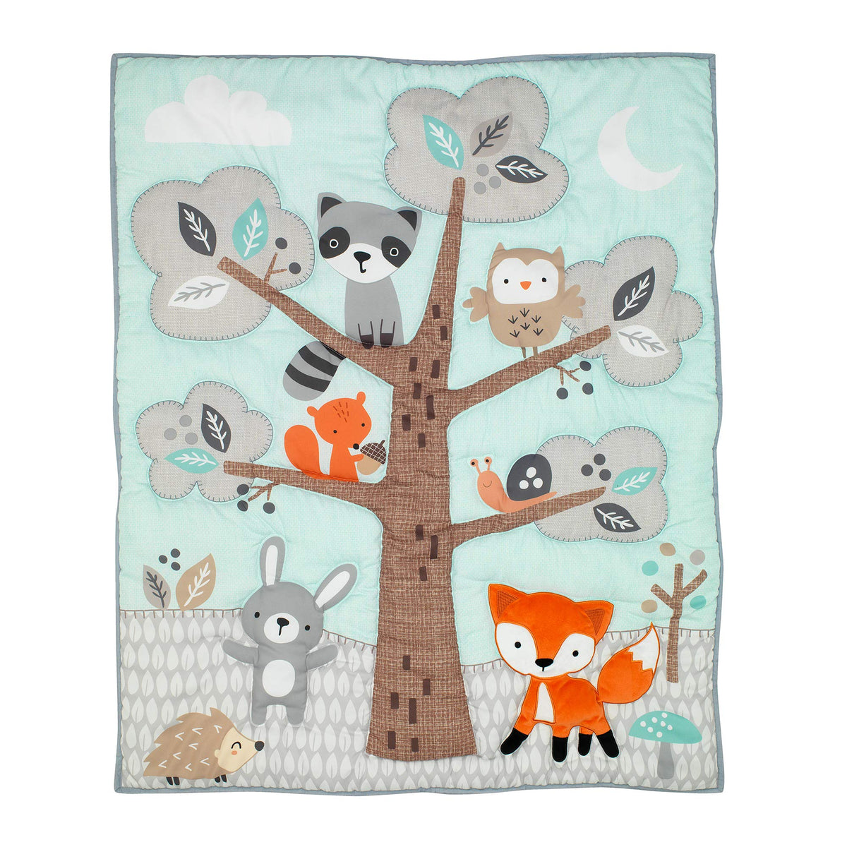Woodland Friends 3Piece Crib Bedding Set, Multicolor