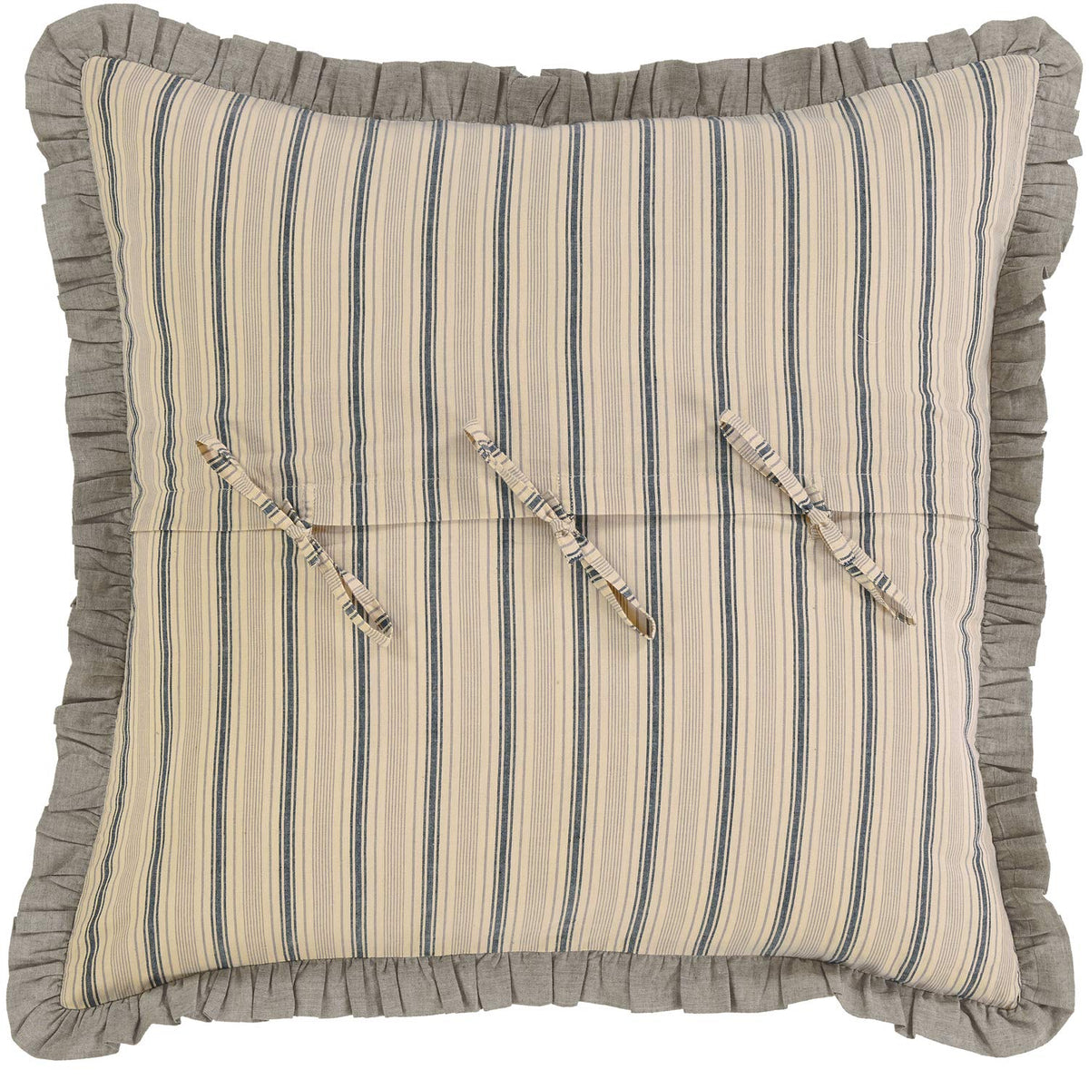 Farmhouse Bedding-Sawyer Mill Tan Fabric Euro Sham, 26x26, Dark Creme White