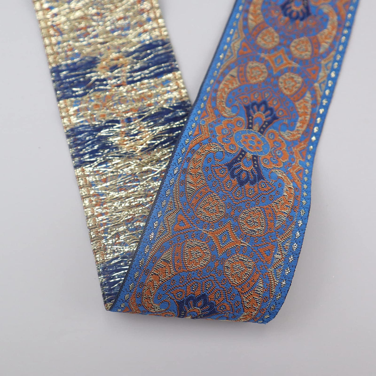 Vintage Boho Jacquard Ribbon Trim, 1.9" Wide Embroidered Fabric Lace for Sewing, DIY Crafts, Clothing - 10 Yards