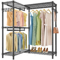 L4 Clothing Rack for Hanging Clothes Heavy Duty Closet for Corner