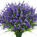 20 Bundles Artificial Lavender Flowers for Outdoors, Deep Purple