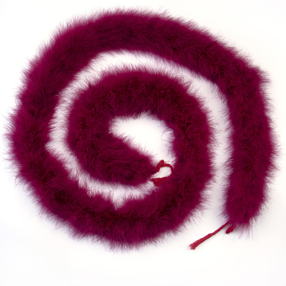 50g Burgundy Fluffy Marabou Feather Boas for DIY Craft Sewing Trim Home Wedding Party Christmas Decoration - 2 Yards
