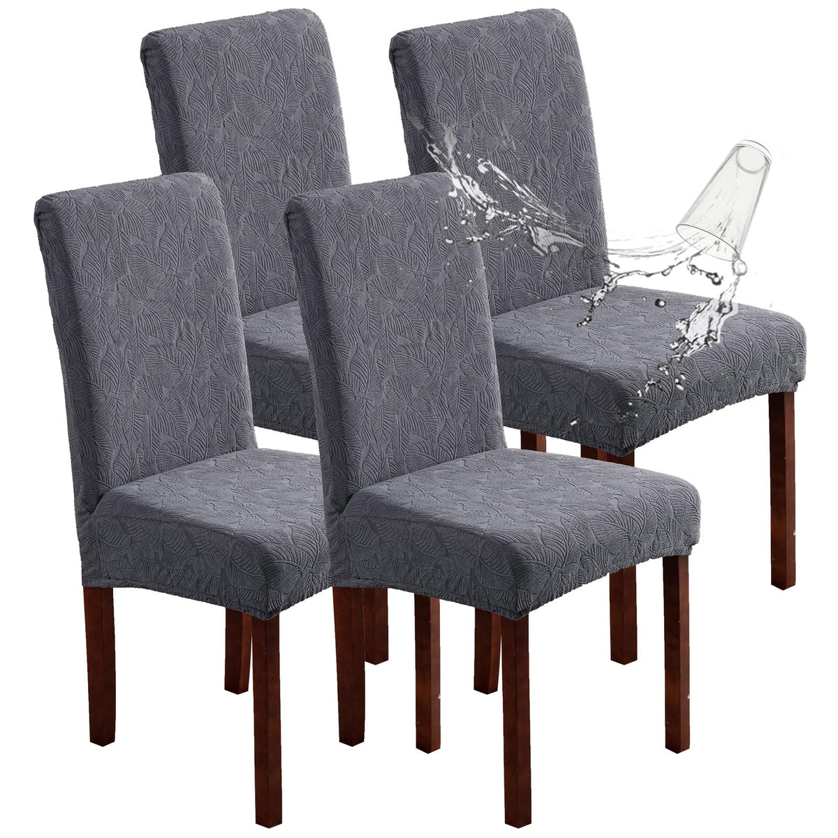 Waterproof Dining Chair Covers, Chair Covers Stretch Parsons Chair Slipcover, Kitchen Chair Protector Cover