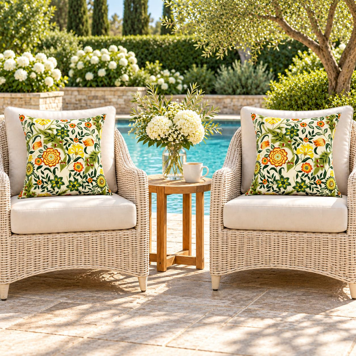 Outdoor/Indoor Decorative Throw Pillows 18×18 Inch
