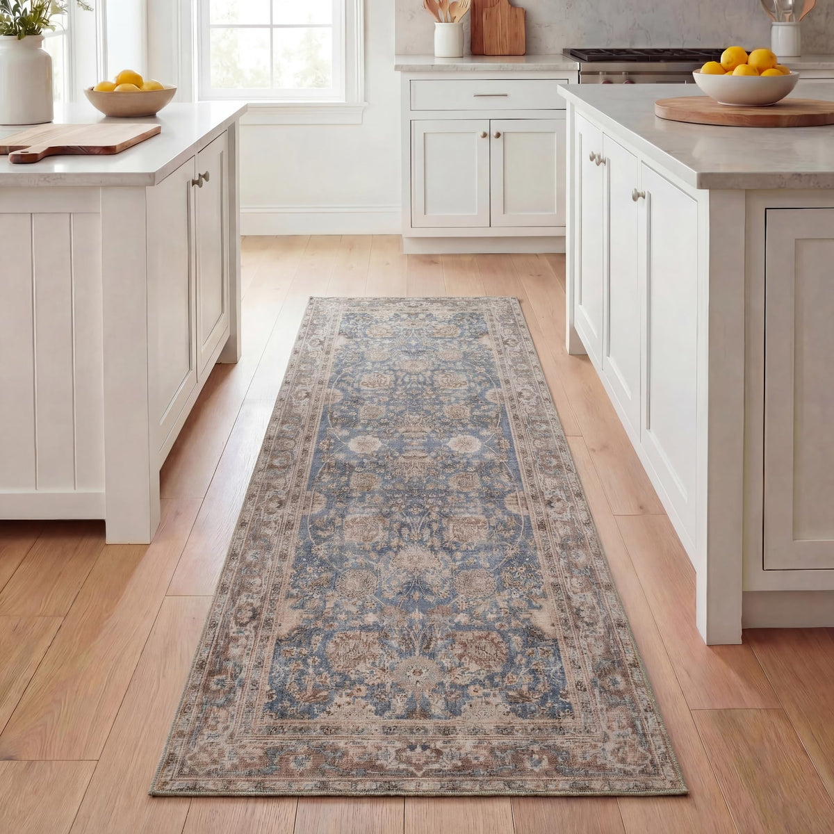 2'6"x7' Runner Rug, Washable Area Rug, Low Pile, Non-Slip Backing