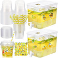 Lemonade Stand Supplies Include 2 Pack 2.3 Gallon Iced Beverage Dispenser with Spigot 30 Sets 16 oz Lemonade - Set of 2