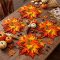 4 Pcs 15" Fall Placemats, Thanksgiving Leaf Mats, Multicolor
