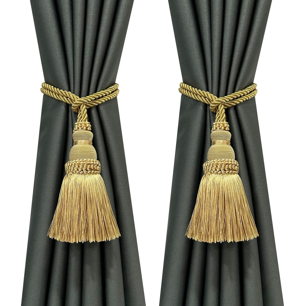 Curtain Tie Backs Rope Tassels for Curtain Holdback - 6 Pack