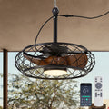 20" Outdoor Ceiling Fan with Light & Remote