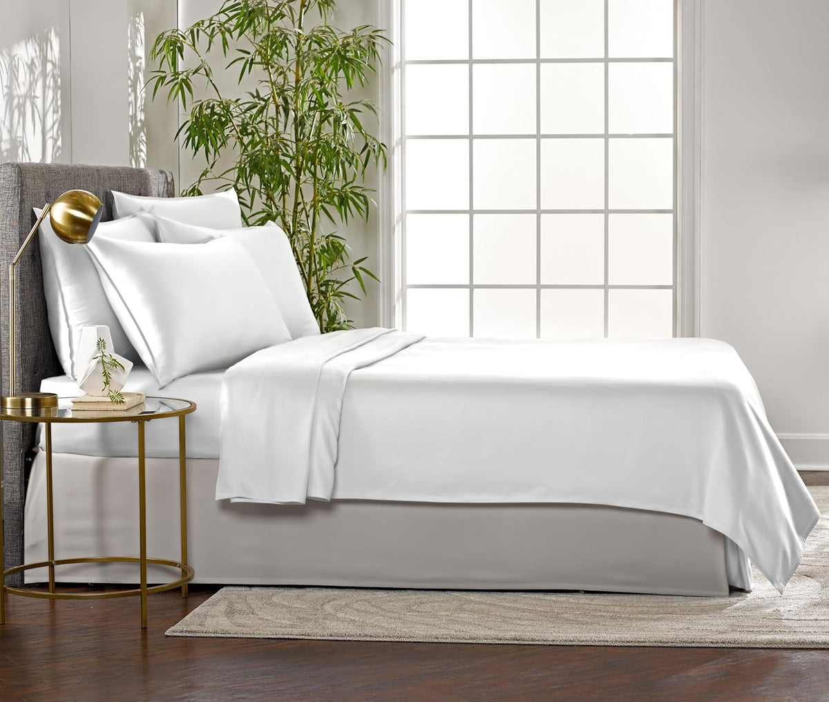 King Sheets by , Genuine 100% Organic Viscose Derived from Bamboo Bed Sheet Set, Soft & Cooling, Double Stitching, 2