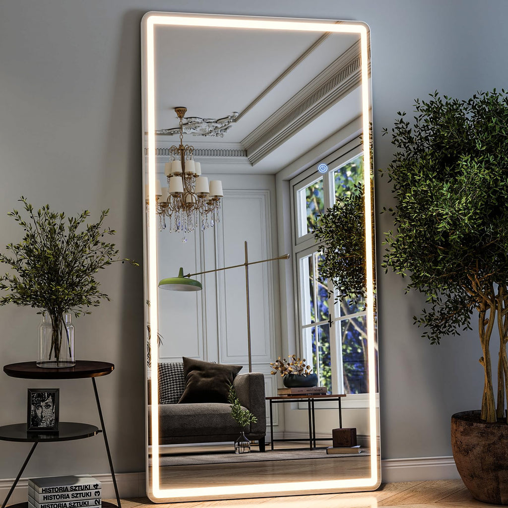 34x76 inch Full Length Mirror with Lights, LED Full Body Mirrors