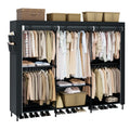 Portable Closet, 81.5 Inch Extra Large Capacity Wardrobe Closet with Cover, Clothes Storage Organizer with Shelves