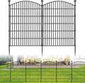 10 Panels No Dig Decorative Garden Fence - 40 in (H) x 23.6 ft (L), Dog Fence Outdoor for Yard,Rustproof Metal Animal