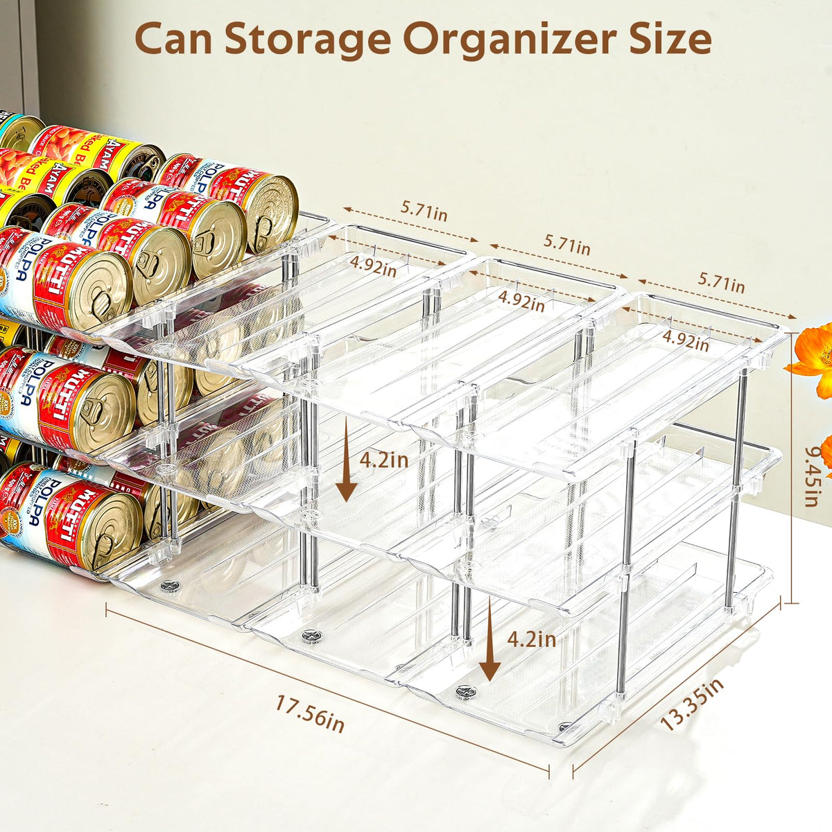 Can Organizer for Pantry, Stacking Can Storage Organizer Hold 36 Cans