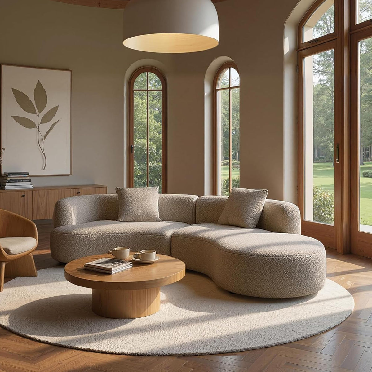 Formia Boucle Curved Sectional Couch