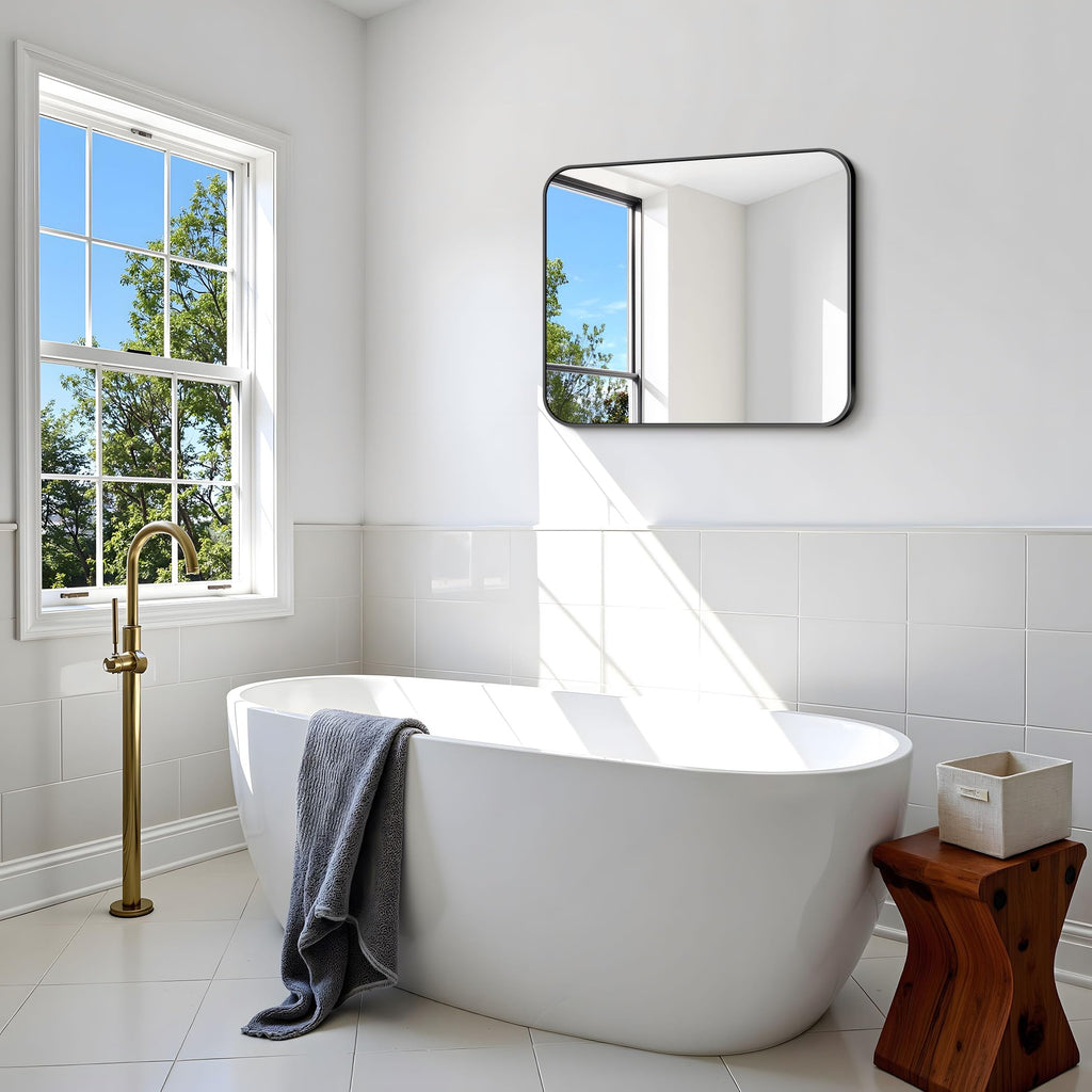 24x30 inch Bathroom Mirror 2-Pack, Black Rectangle Mirror