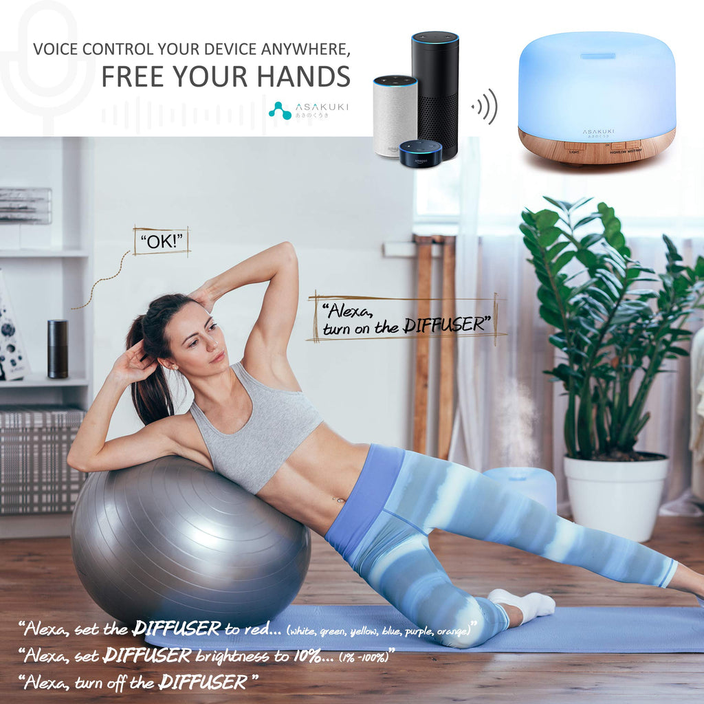 Smart Wi-Fi Essential Oil Diffuser, 500ml App Control Humidifier